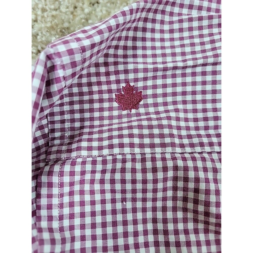 Jared Lang Shirt Mens XL Multicolored Gingham Check Button Up Flip Cuffs Paisley - Picture 5 of 10